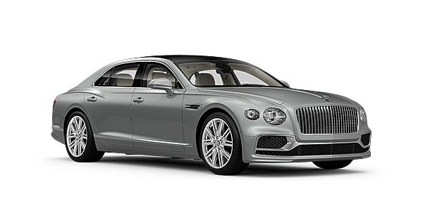 Bentley New Delhi Bentley Flying Spur sedan in Moonbeam paint front 34